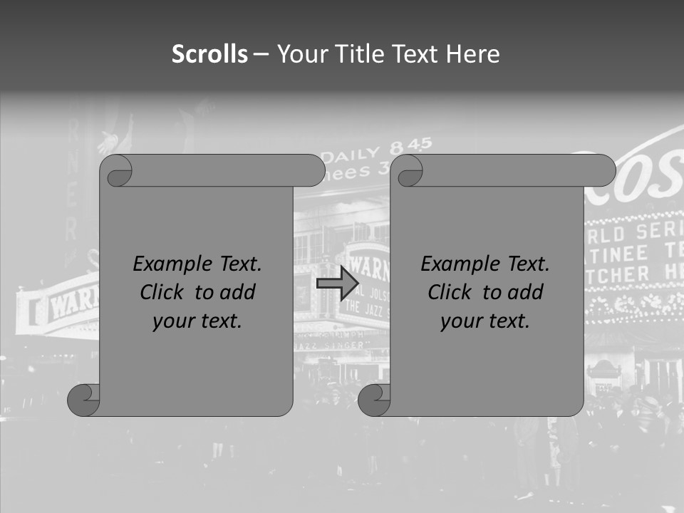 Advertising Representations In The Metropolis Of 20 Th Century PowerPoint Template