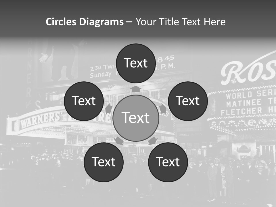 Advertising Representations In The Metropolis Of 20 Th Century PowerPoint Template