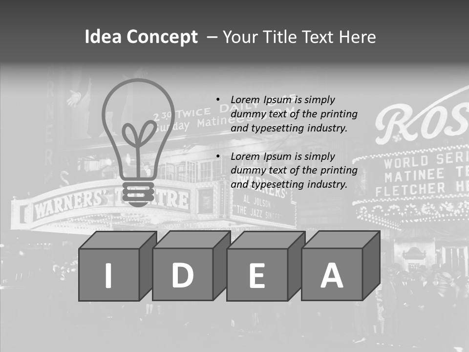 Advertising Representations In The Metropolis Of 20 Th Century PowerPoint Template