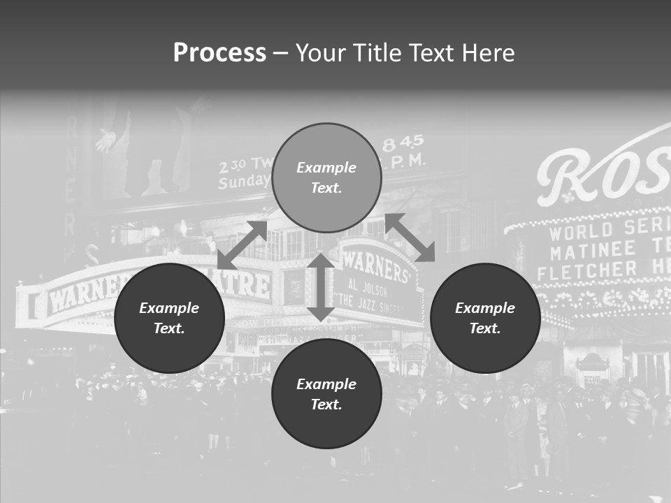 Advertising Representations In The Metropolis Of 20 Th Century PowerPoint Template