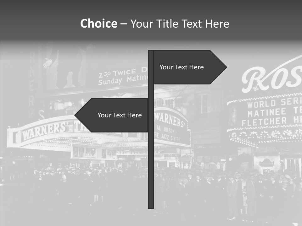 Advertising Representations In The Metropolis Of 20 Th Century PowerPoint Template