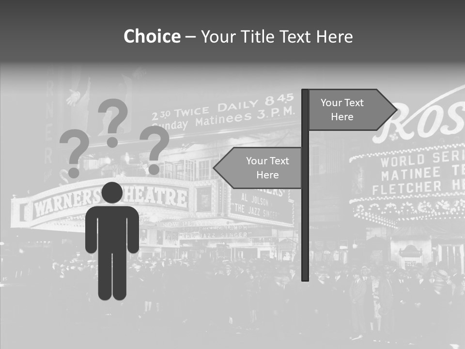 Advertising Representations In The Metropolis Of 20 Th Century PowerPoint Template