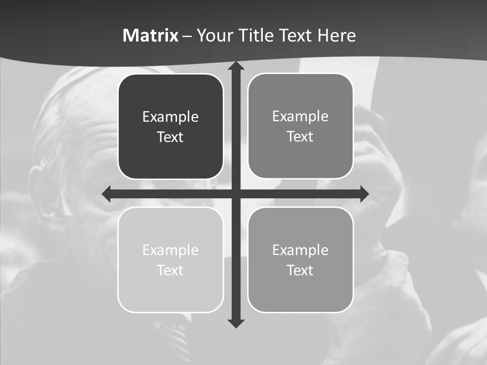 The Old Image Of A Man With A Cigarette And Newspaper PowerPoint Template