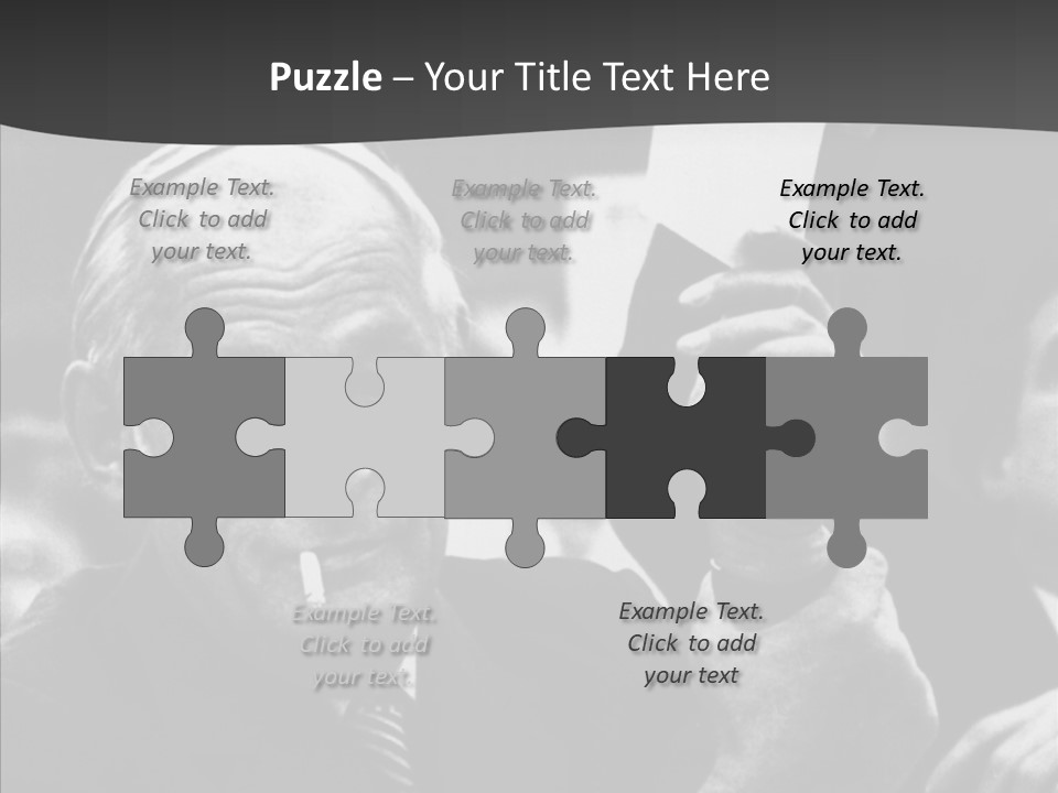 The Old Image Of A Man With A Cigarette And Newspaper PowerPoint Template