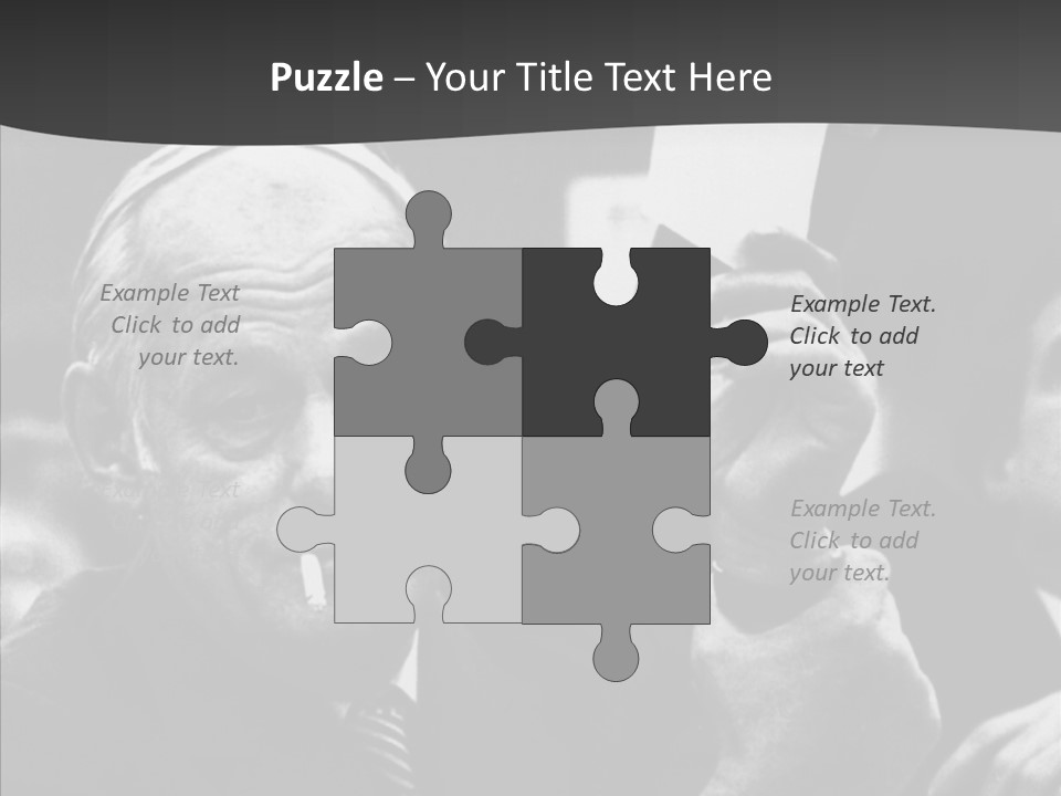 The Old Image Of A Man With A Cigarette And Newspaper PowerPoint Template