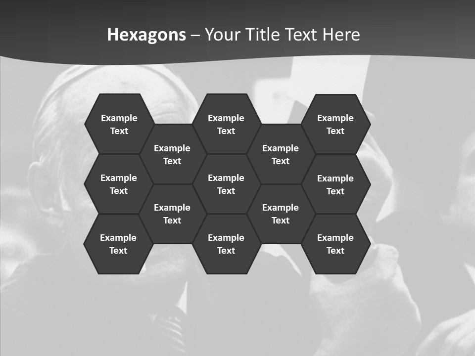 The Old Image Of A Man With A Cigarette And Newspaper PowerPoint Template