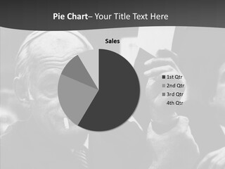 The Old Image Of A Man With A Cigarette And Newspaper PowerPoint Template