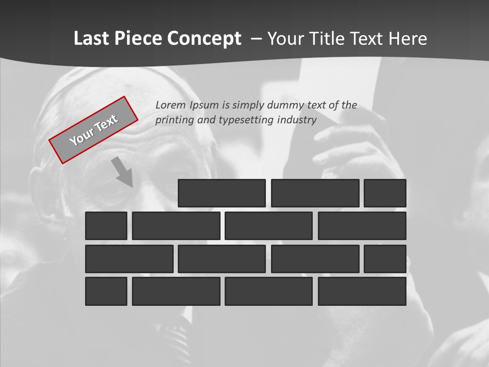 The Old Image Of A Man With A Cigarette And Newspaper PowerPoint Template