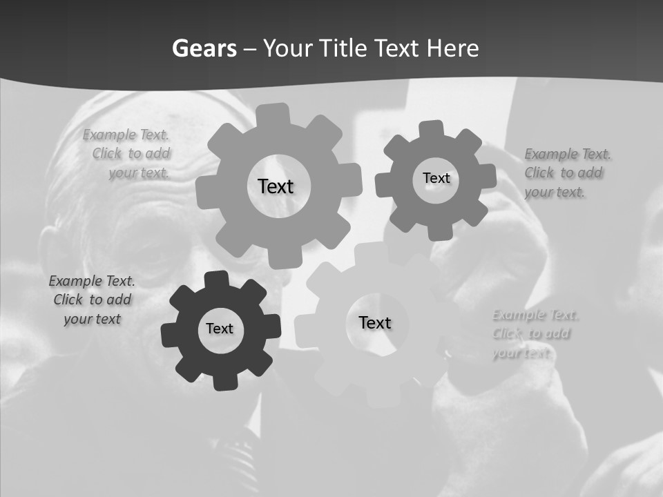 The Old Image Of A Man With A Cigarette And Newspaper PowerPoint Template