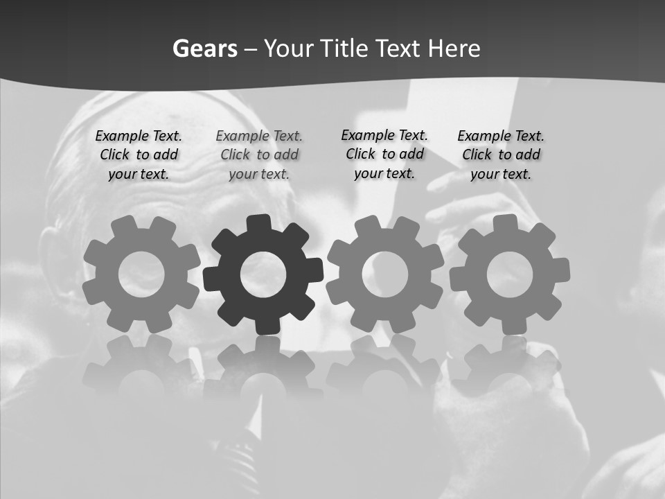 The Old Image Of A Man With A Cigarette And Newspaper PowerPoint Template