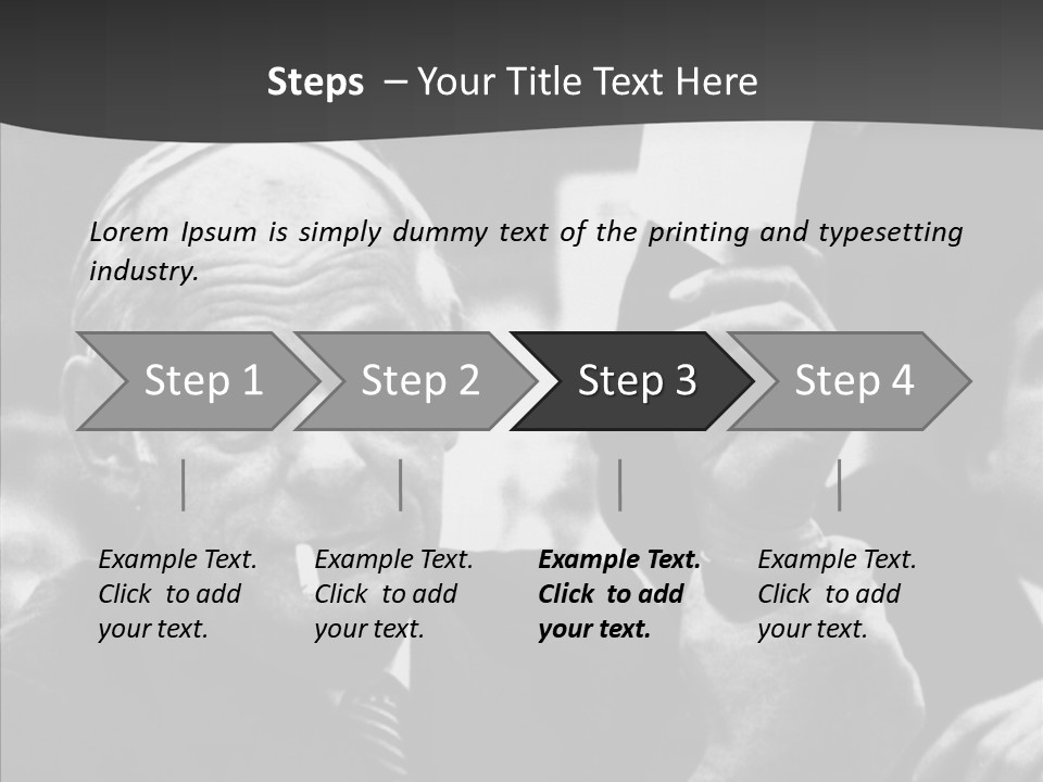 The Old Image Of A Man With A Cigarette And Newspaper PowerPoint Template