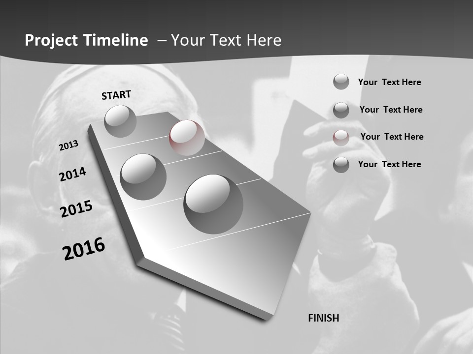 The Old Image Of A Man With A Cigarette And Newspaper PowerPoint Template