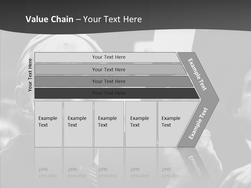 The Old Image Of A Man With A Cigarette And Newspaper PowerPoint Template