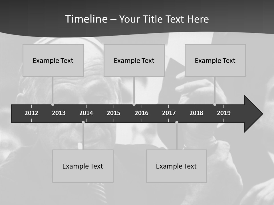 The Old Image Of A Man With A Cigarette And Newspaper PowerPoint Template