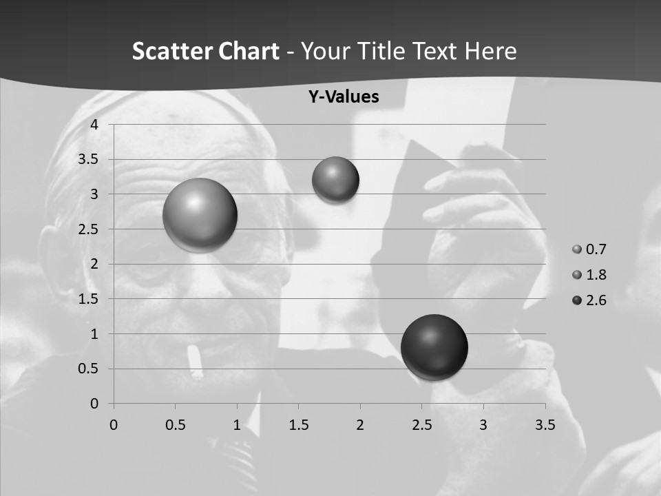 The Old Image Of A Man With A Cigarette And Newspaper PowerPoint Template