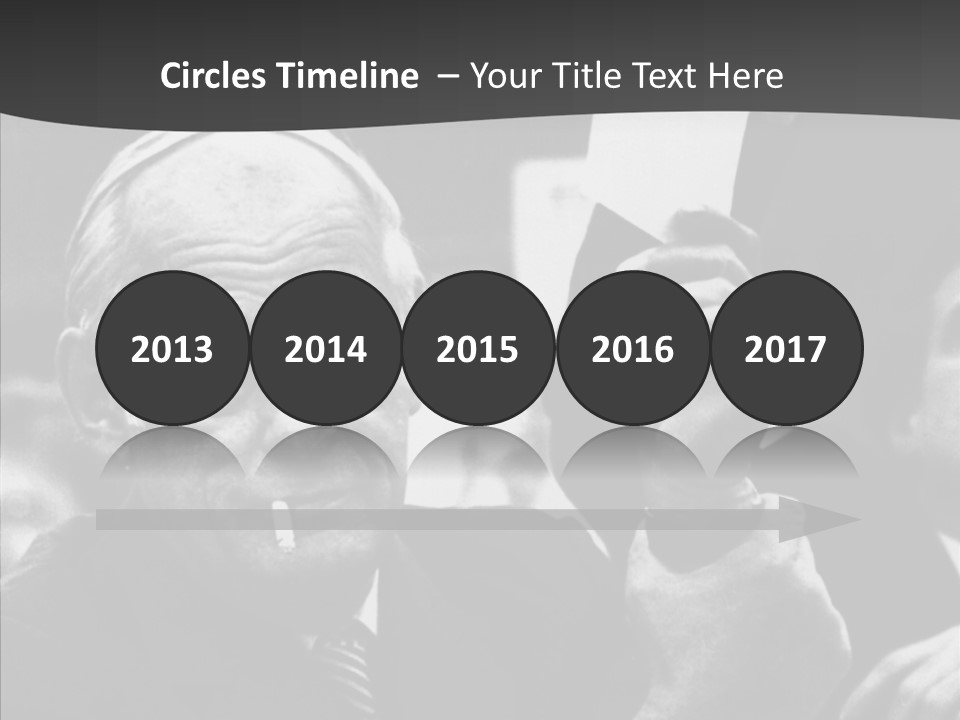 The Old Image Of A Man With A Cigarette And Newspaper PowerPoint Template