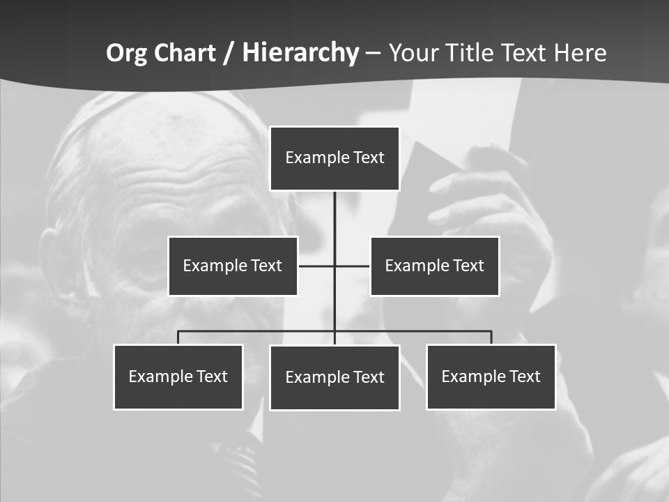 The Old Image Of A Man With A Cigarette And Newspaper PowerPoint Template