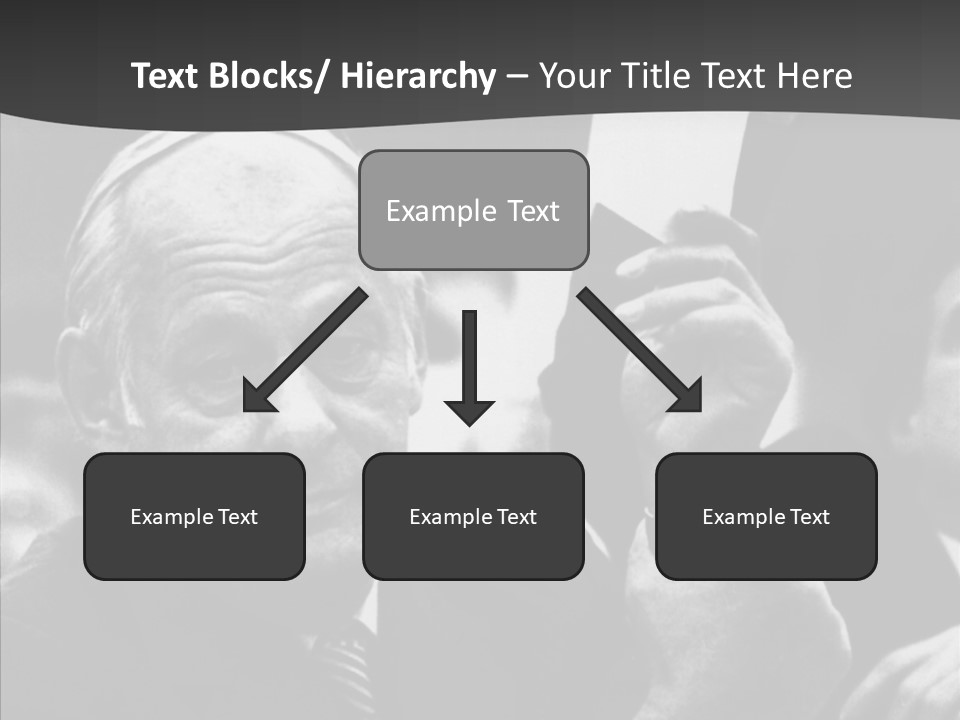 The Old Image Of A Man With A Cigarette And Newspaper PowerPoint Template