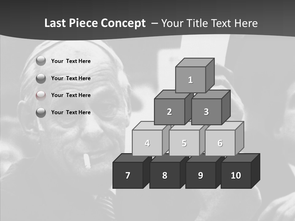 The Old Image Of A Man With A Cigarette And Newspaper PowerPoint Template