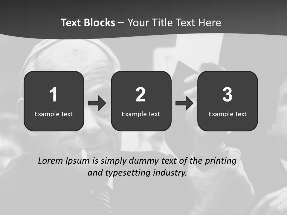 The Old Image Of A Man With A Cigarette And Newspaper PowerPoint Template