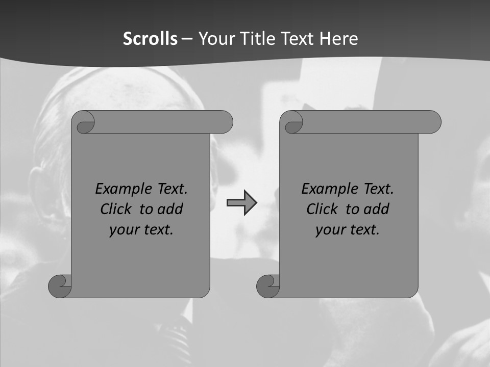 The Old Image Of A Man With A Cigarette And Newspaper PowerPoint Template