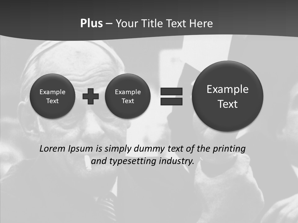 The Old Image Of A Man With A Cigarette And Newspaper PowerPoint Template