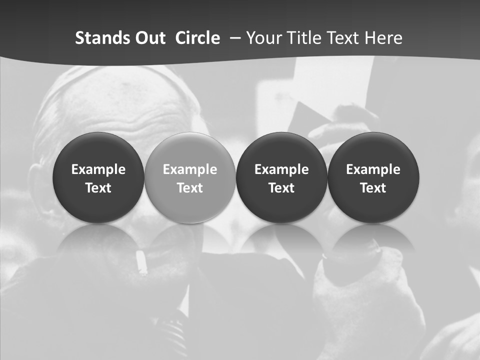 The Old Image Of A Man With A Cigarette And Newspaper PowerPoint Template