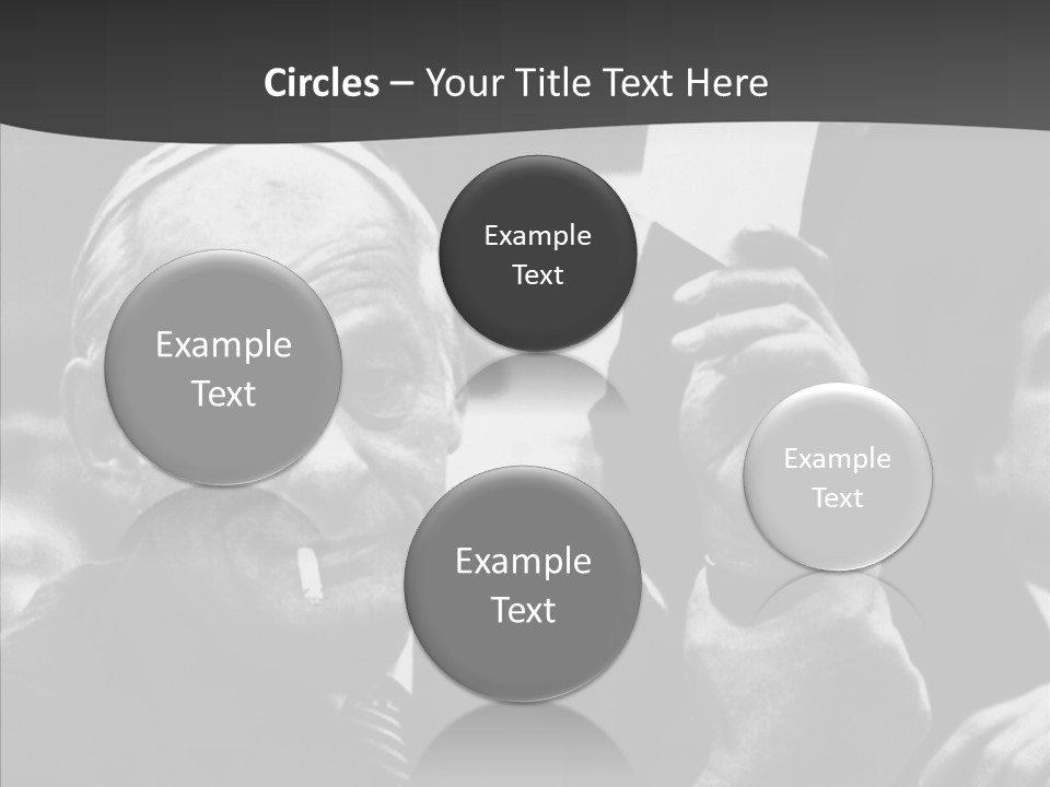 The Old Image Of A Man With A Cigarette And Newspaper PowerPoint Template