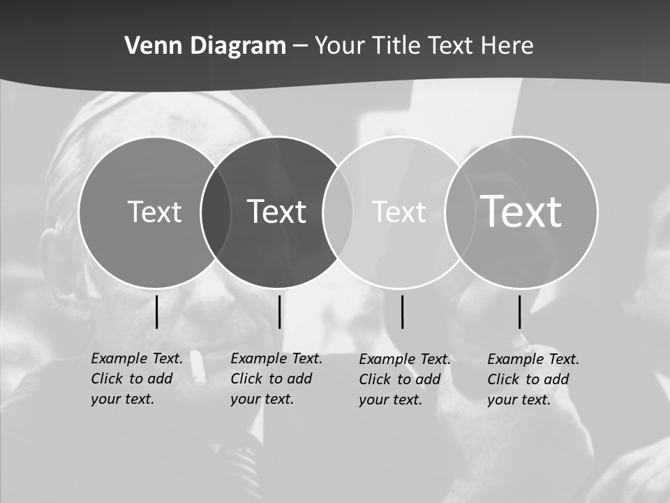 The Old Image Of A Man With A Cigarette And Newspaper PowerPoint Template