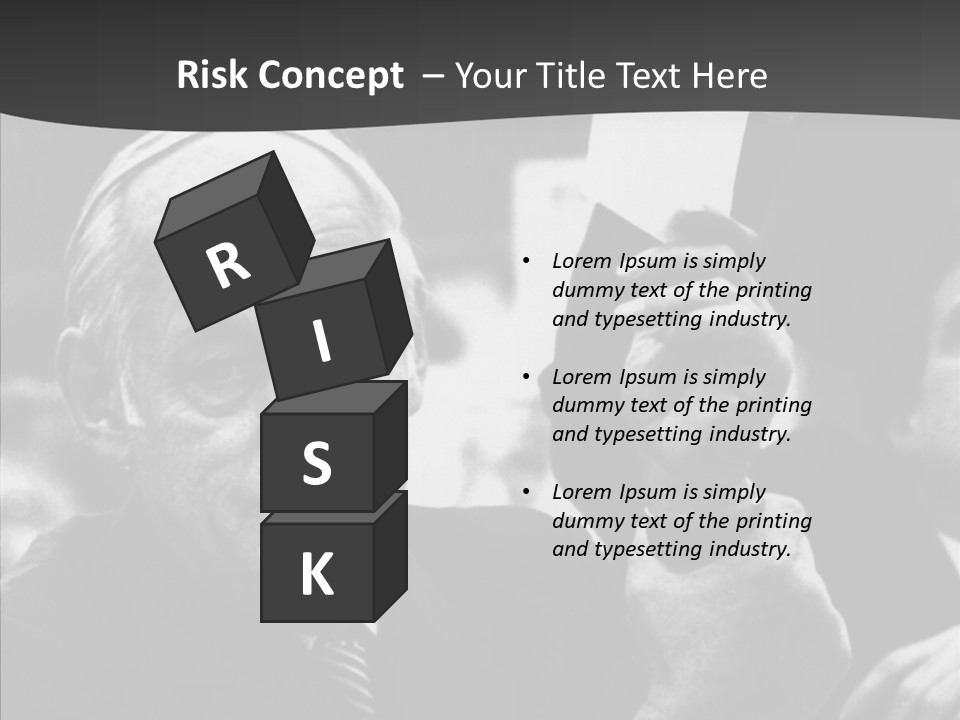 The Old Image Of A Man With A Cigarette And Newspaper PowerPoint Template