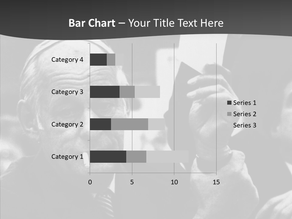 The Old Image Of A Man With A Cigarette And Newspaper PowerPoint Template