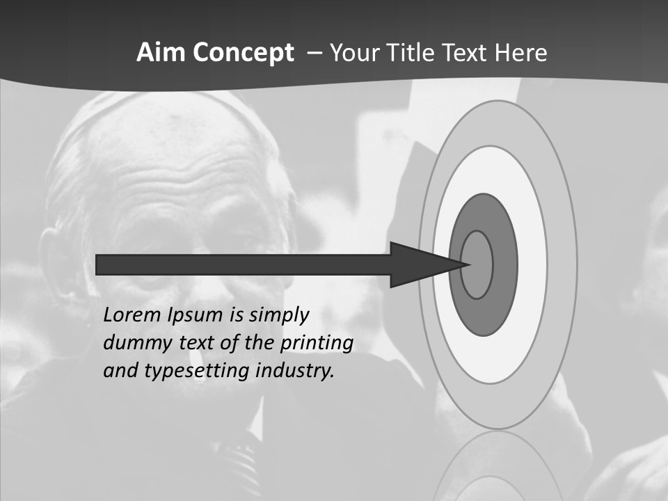 The Old Image Of A Man With A Cigarette And Newspaper PowerPoint Template