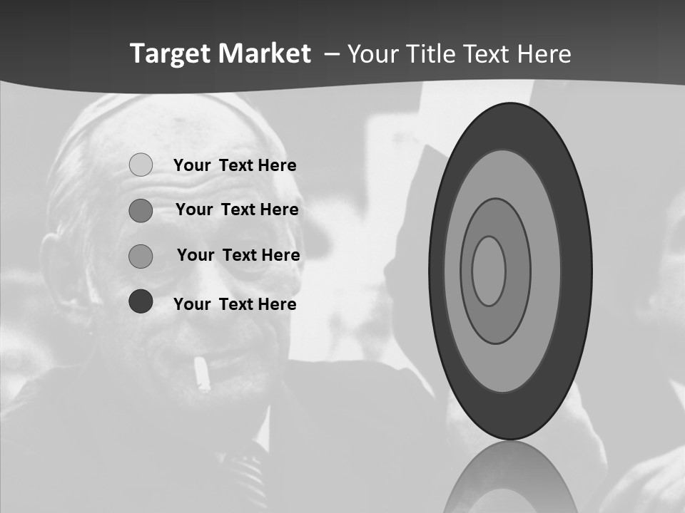 The Old Image Of A Man With A Cigarette And Newspaper PowerPoint Template