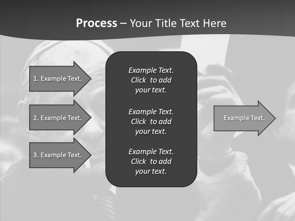 The Old Image Of A Man With A Cigarette And Newspaper PowerPoint Template