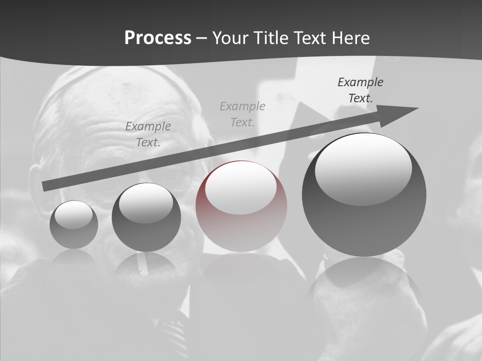 The Old Image Of A Man With A Cigarette And Newspaper PowerPoint Template