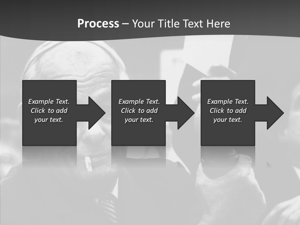 The Old Image Of A Man With A Cigarette And Newspaper PowerPoint Template