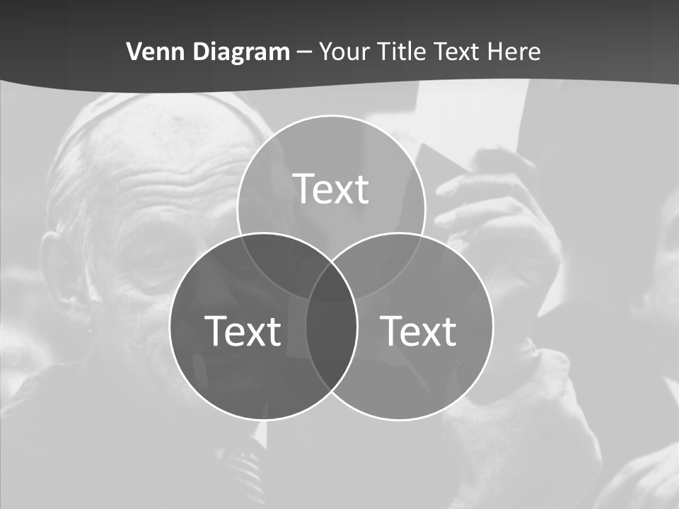 The Old Image Of A Man With A Cigarette And Newspaper PowerPoint Template