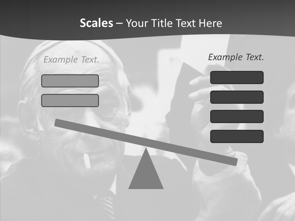 The Old Image Of A Man With A Cigarette And Newspaper PowerPoint Template