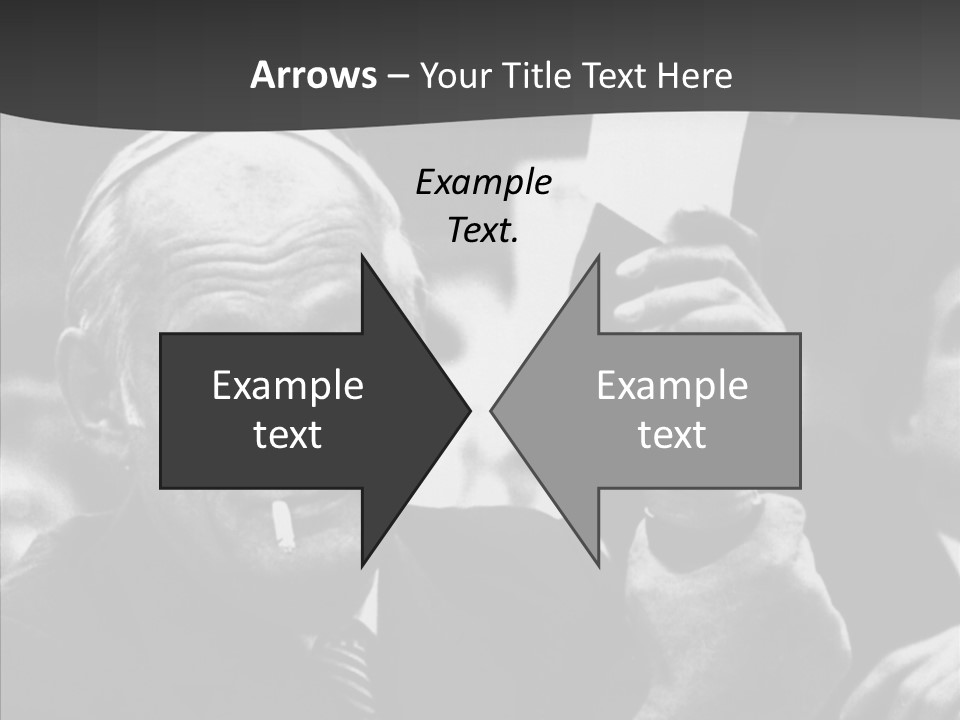 The Old Image Of A Man With A Cigarette And Newspaper PowerPoint Template