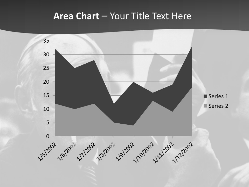 The Old Image Of A Man With A Cigarette And Newspaper PowerPoint Template