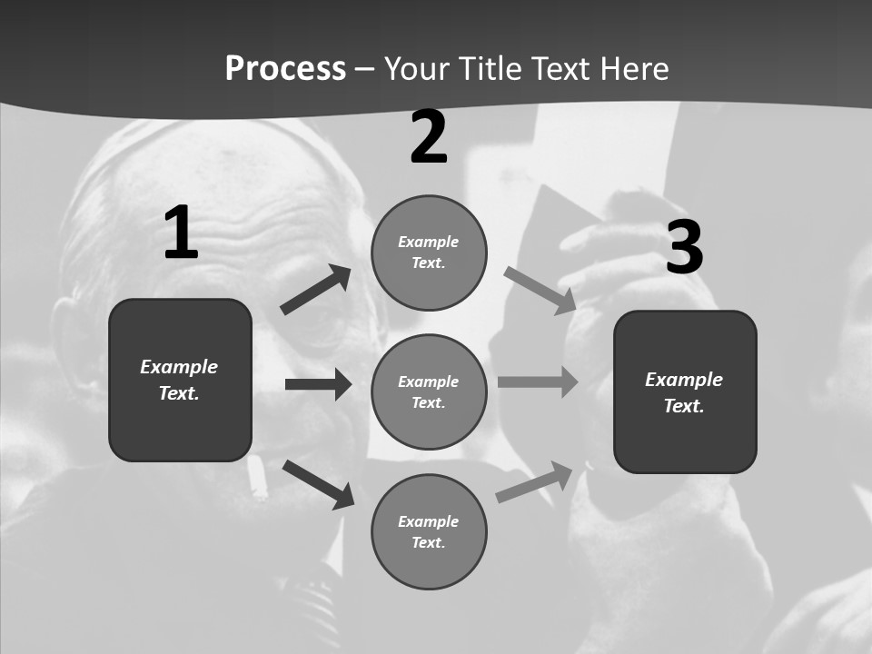 The Old Image Of A Man With A Cigarette And Newspaper PowerPoint Template