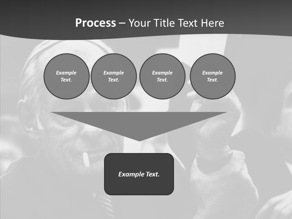 The Old Image Of A Man With A Cigarette And Newspaper PowerPoint Template