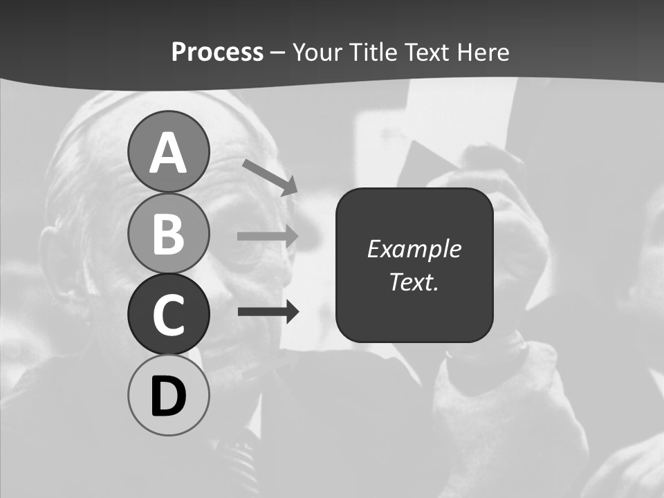 The Old Image Of A Man With A Cigarette And Newspaper PowerPoint Template