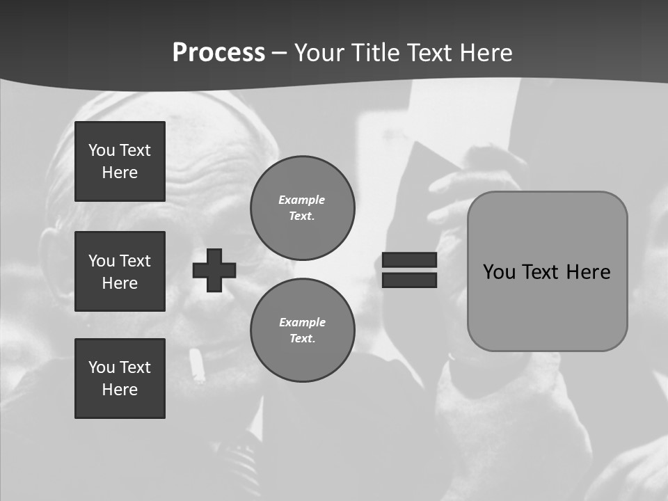 The Old Image Of A Man With A Cigarette And Newspaper PowerPoint Template