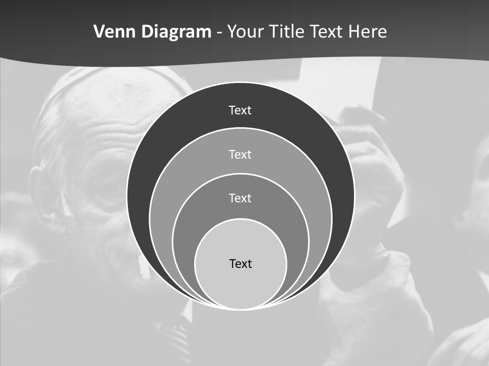 The Old Image Of A Man With A Cigarette And Newspaper PowerPoint Template