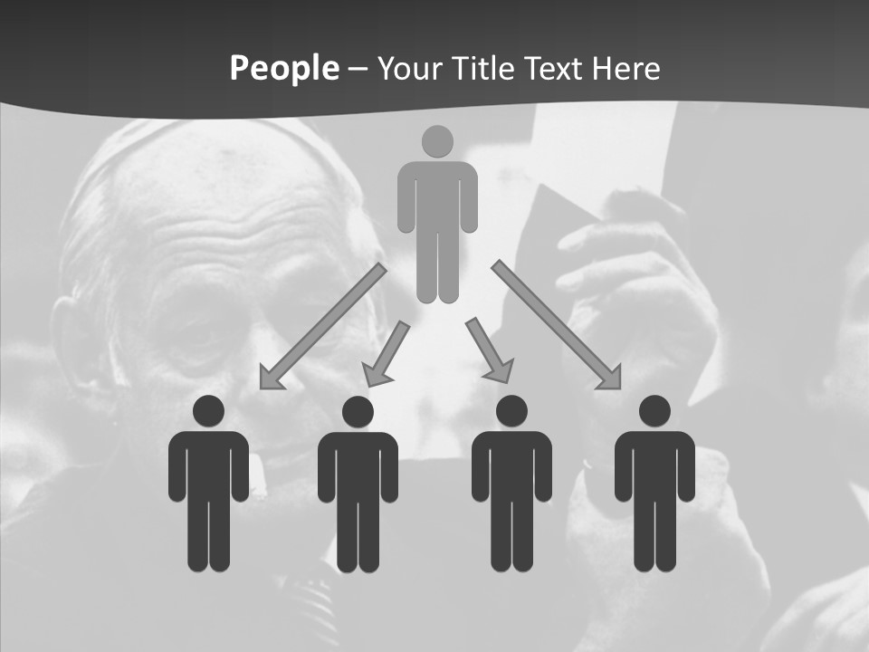 The Old Image Of A Man With A Cigarette And Newspaper PowerPoint Template