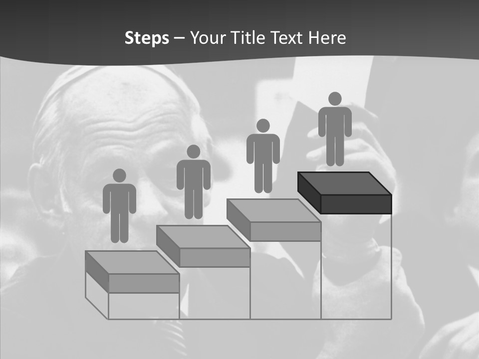 The Old Image Of A Man With A Cigarette And Newspaper PowerPoint Template