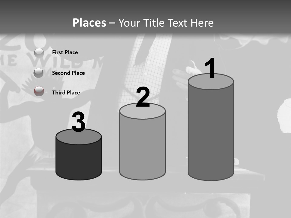 He Speaks A Black-White Background PowerPoint Template