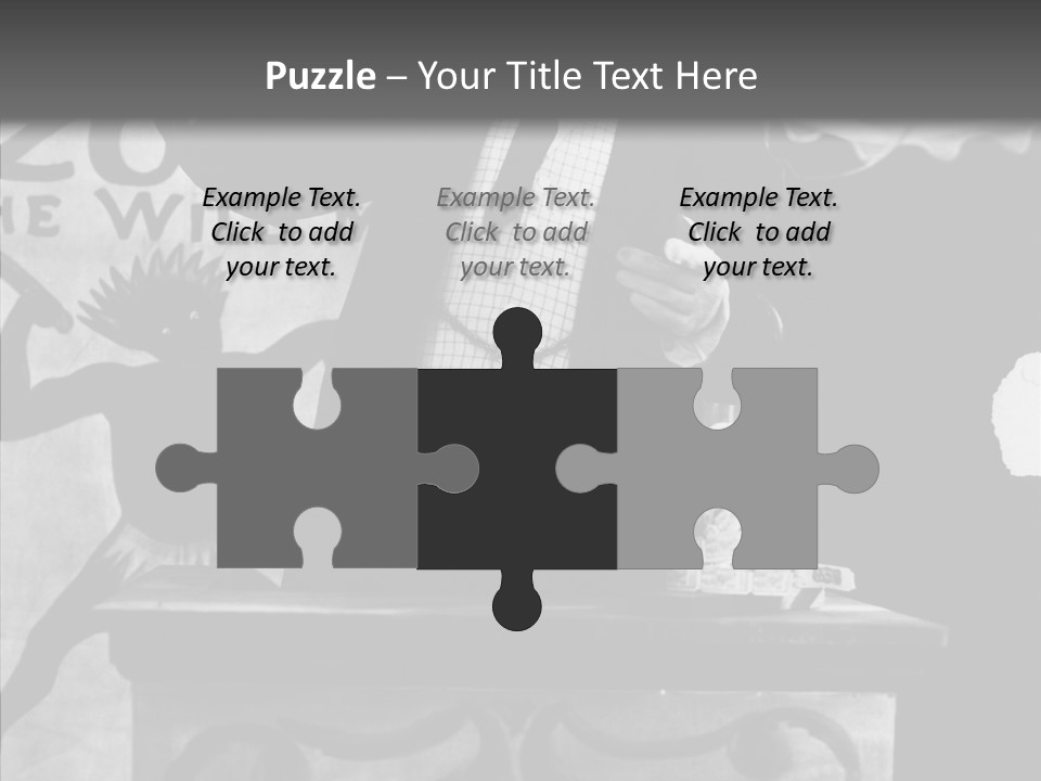 He Speaks A Black-White Background PowerPoint Template