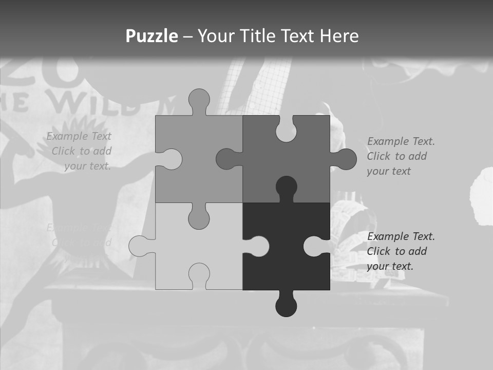 He Speaks A Black-White Background PowerPoint Template